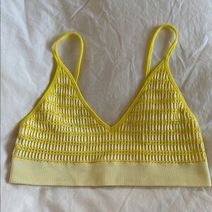 Yellow Bralette with Adjustable Straps